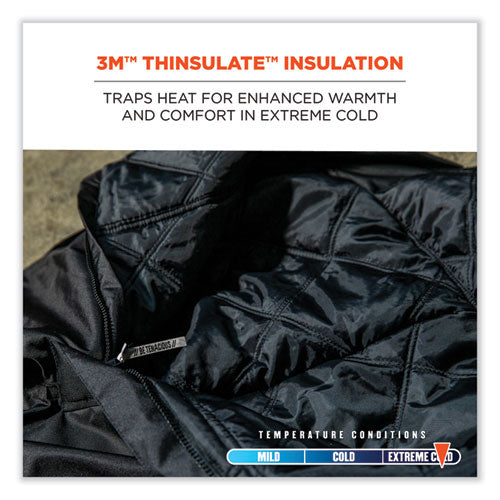 N-Ferno 6471 Thermal Bibs with 500D Nylon Shell, 4X-Large, Black, Ships in 1-3 Business Days