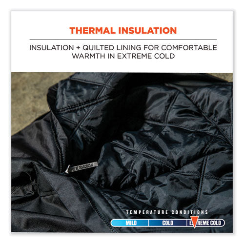 N-ferno 6472 Thermal Bib With 300d Oxford Shell, 4x-large, Black, Ships In 1-3 Business Days