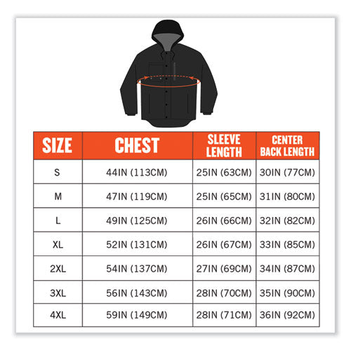 N-ferno 6468 Duck Canvas Work Jacket, Large, Black, Ships In 1-3 Business Days