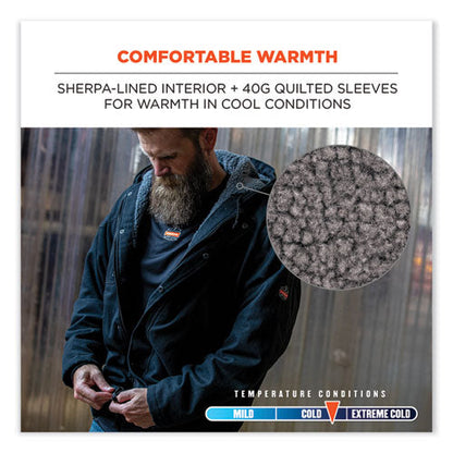 N-ferno 6468 Duck Canvas Work Jacket, Large, Black, Ships In 1-3 Business Days