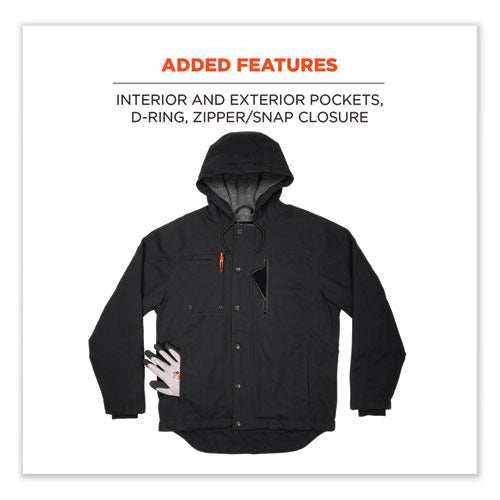 N-ferno 6468 Duck Canvas Work Jacket, 2x-large, Black, Ships In 1-3 Business Days