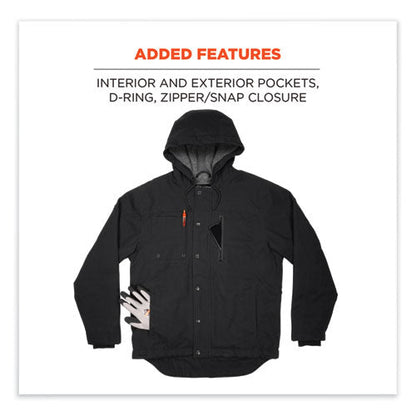 N-ferno 6468 Duck Canvas Work Jacket, 4x-large, Black, Ships In 1-3 Business Days