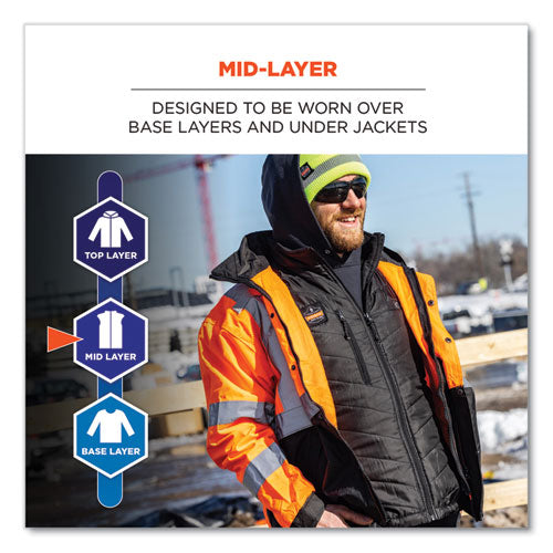 N-ferno 6495 Rechargeable Heated Vest With Batter Power Bank, Fleece/polyester, Medium, Black, Ships In 1-3 Business Days