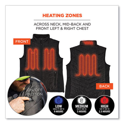 N-ferno 6495 Rechargeable Heated Vest With Batter Power Bank, Fleece/polyester, Medium, Black, Ships In 1-3 Business Days