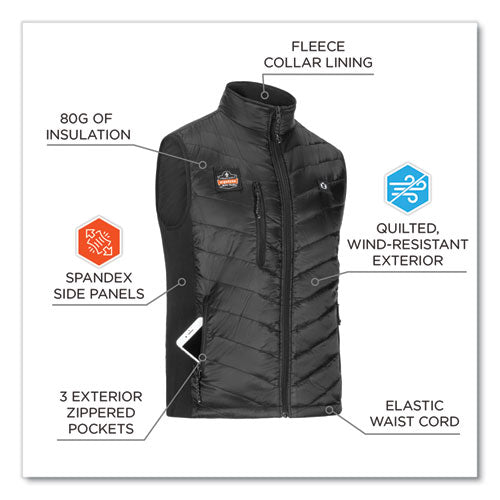 N-ferno 6495 Rechargeable Heated Vest With Batter Power Bank, Fleece/polyester, Medium, Black, Ships In 1-3 Business Days