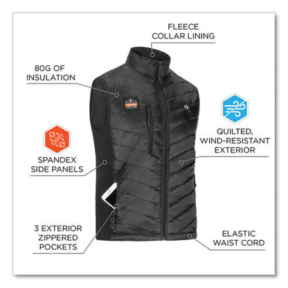 N-ferno 6495 Rechargeable Heated Vest With Batter Power Bank, Fleece/polyester, Medium, Black, Ships In 1-3 Business Days