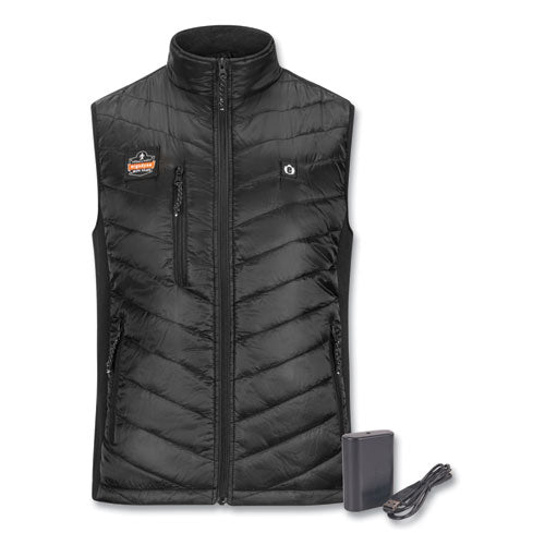 N-ferno 6495 Rechargeable Heated Vest With Battery Power Bank, Fleece/polyester, Large, Black, Ships In 1-3 Business Days