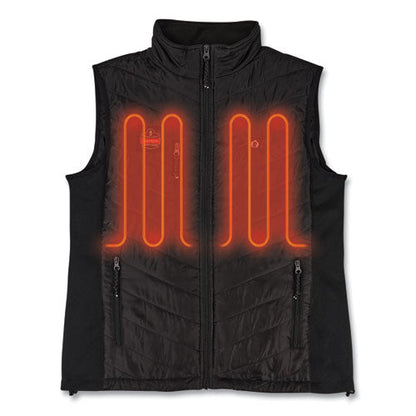 N-ferno 6495 Rechargeable Heated Vest With Battery Power Bank, Fleece/polyester, 3x-large, Black, Ships In 1-3 Business Days