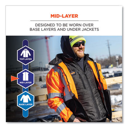 N-ferno 6495 Rechargeable Heated Vest With Battery Power Bank, Fleece/polyester, 3x-large, Black, Ships In 1-3 Business Days