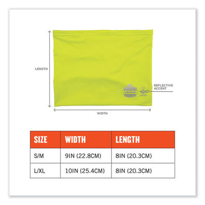 Chill-its 6489 2-layer Cooling Performance Knit Multi-band, Polyester/spandex, L/xl, Hi-vis Lime, Ships In 1-3 Business Days