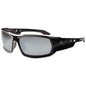 Skullerz Odin Safety Glasses, Black Frame/silver Lens, Nylon/polycarb, Ships In 1-3 Business Days
