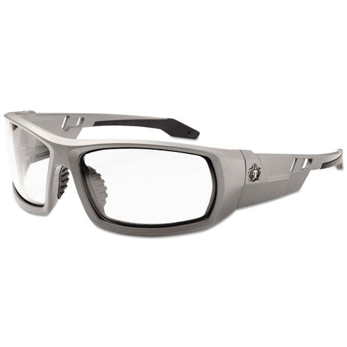 Skullerz Odin Safety Glasses, Gray Frame/clear Lens, Anti-fog, Nylon/polycarb, Ships In 1-3 Business Days