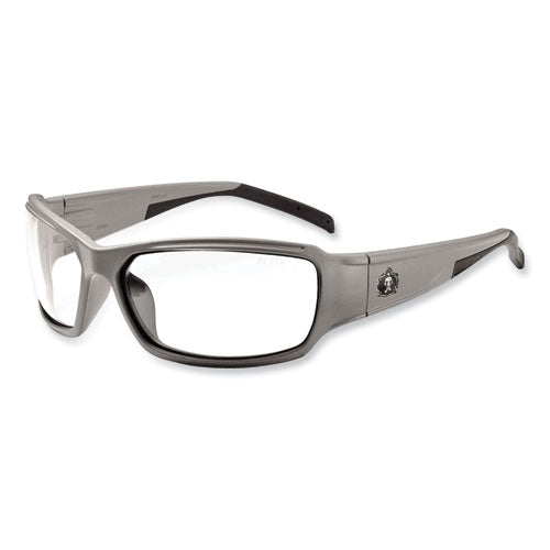 Skullerz Thor Safety Glasses, Matte Gray Nylon Impact Frame, Clear Polycarbonate Lens, Ships In 1-3 Business Days