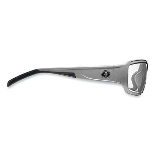Skullerz Thor Safety Glasses, Matte Gray Nylon Impact Frame, Clear Polycarbonate Lens, Ships In 1-3 Business Days