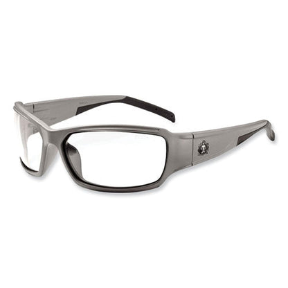 Skullerz Thor Safety Glasses, Matte Gray Nylon Impact Frame, Anti-fog Clear Polycarbonate Lens, Ships In 1-3 Business Days