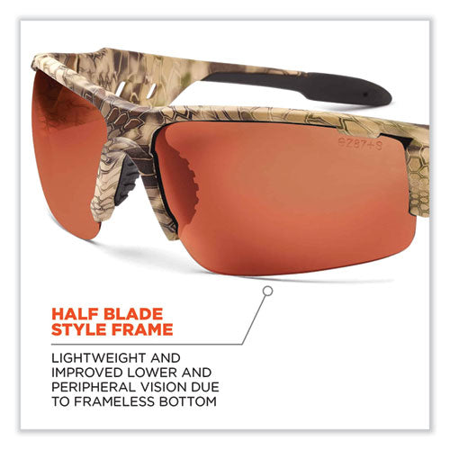 Skullerz Dagr Safety Glasses, Kryptek Highlander Nylon Impact Frame, Copper Polycarbonate Lens, Ships In 1-3 Business Days