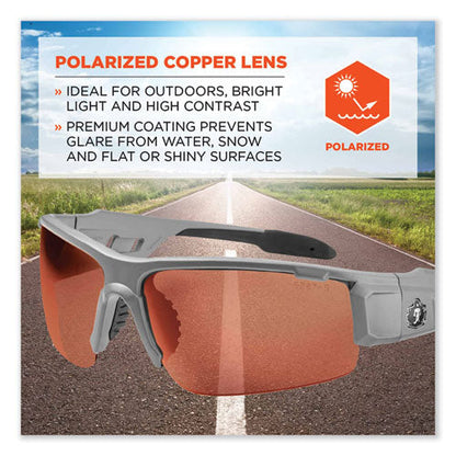 Skullerz Dagr Safety Glasses, Kryptek Highlander Nylon Impact Frame, Polrizd Copper Polycarb Lens, Ships In 1-3 Business Days