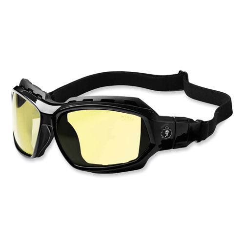 Skullerz Loki Safety Glasses/goggles, Black Nylon Impact Frame, Yellow Polycarbonate Lens, Ships In 1-3 Business Days