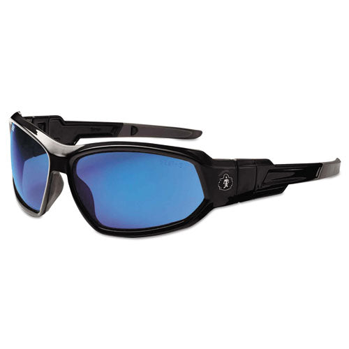 Skullerz Loki Safety Glass/goggle, Black Frame/blue Mirror Lens, Nylon/polycarb, Ships In 1-3 Business Days