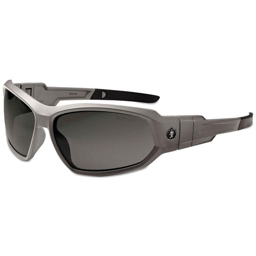 Skullerz Loki Safety Glass/goggle, Matte Gray Frame/smoke Lns, Fenlon/polycarb, Ships In 1-3 Business Days