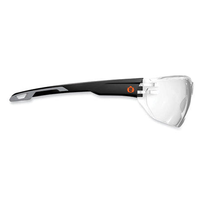 Skullerz Vali Frameless Safety Glasses, Black Nylon Impact Frame, Anti-fog Clear Polycarb Lens, Ships In 1-3 Business Days