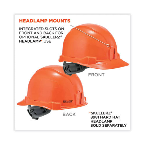 Skullerz 8970 Class E Hard Hat Cap Style, Orange, Ships In 1-3 Business Days