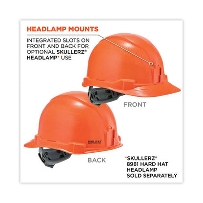 Skullerz 8970 Class E Hard Hat Cap Style, Orange, Ships In 1-3 Business Days