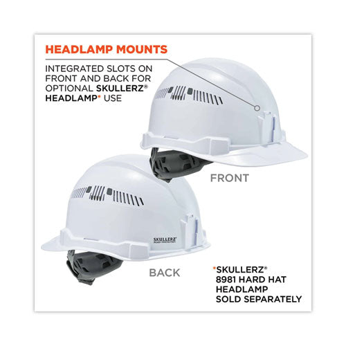 Skullerz 8972 Class C Hard Hat Cap Style, White, Ships In 1-3 Business Days