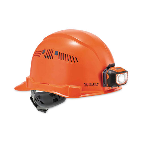 Skullerz 8972led Class C Hard Hat Cap Style With Led Light, Orange, Ships In 1-3 Business Days