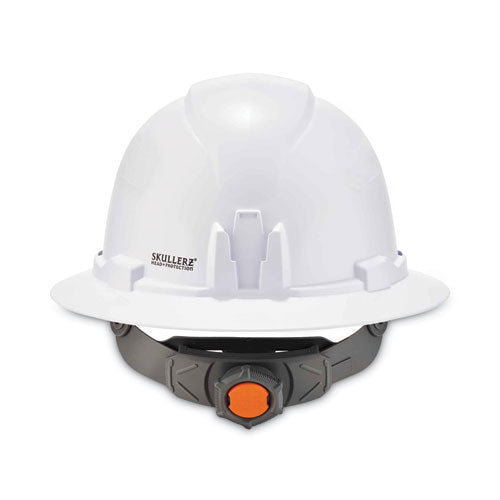 Skullerz 8971 Class E Hard Hat Full Brim, White, Ships In 1-3 Business Days