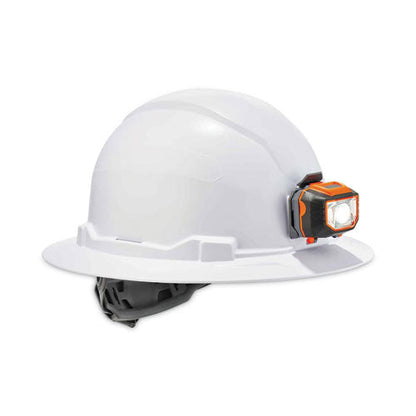 Skullerz 8971led Class E Hard Hat Full Brim With Led Light, White, Ships In 1-3 Business Days