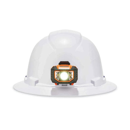 Skullerz 8971led Class E Hard Hat Full Brim With Led Light, White, Ships In 1-3 Business Days