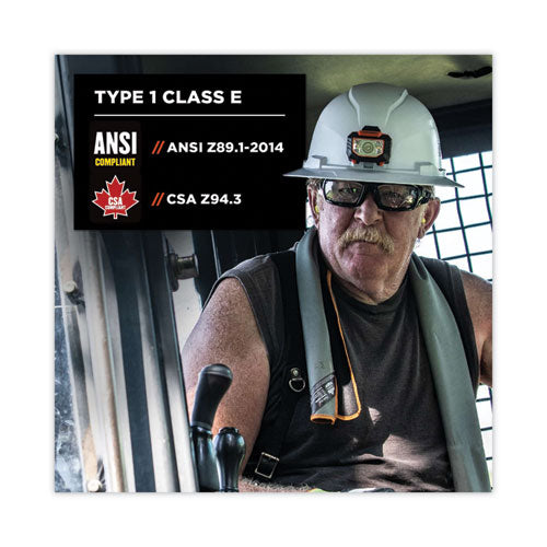 Skullerz 8971led Class E Hard Hat Full Brim With Led Light, White, Ships In 1-3 Business Days