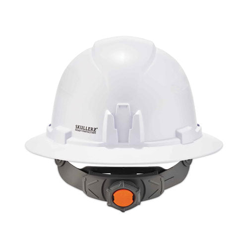 Skullerz 8971led Class E Hard Hat Full Brim With Led Light, White, Ships In 1-3 Business Days