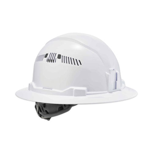 Skullerz 8973 Class C Hard Hat Full Brim, White, Ships In 1-3 Business Days