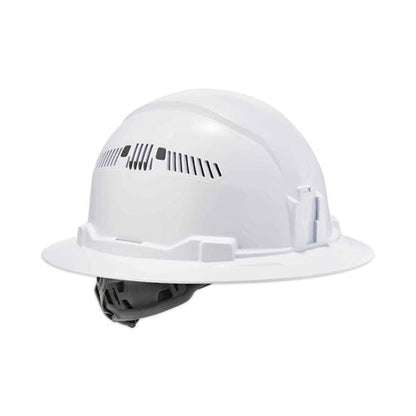 Skullerz 8973 Class C Hard Hat Full Brim, White, Ships In 1-3 Business Days