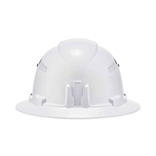 Skullerz 8973 Class C Hard Hat Full Brim, White, Ships In 1-3 Business Days
