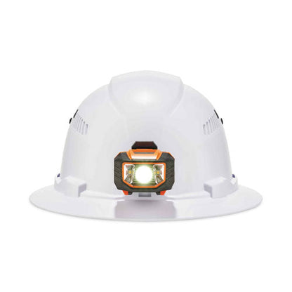 Skullerz 8973led Class C Hard Hat Full Brim With Led Light, White, Ships In 1-3 Business Days