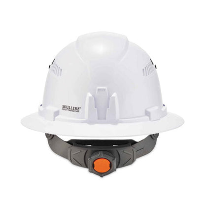 Skullerz 8973led Class C Hard Hat Full Brim With Led Light, White, Ships In 1-3 Business Days