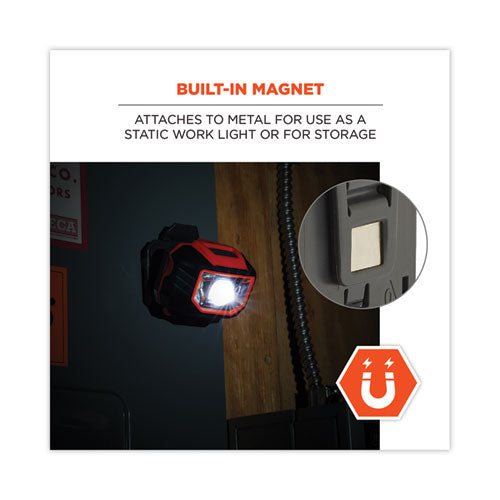 Skullerz 8981 Hard Hat Led Light, Orange, Ships In 1-3 Business Days