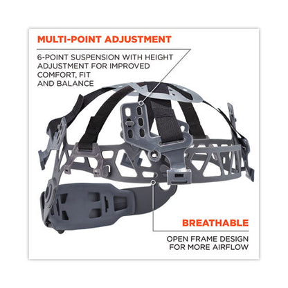 Skullerz 8975led Class C Safety Helmet W/8981 Universal Led Headlamp, 6-pt Ratchet Susp, Orange, Ships In 1-3 Business Days