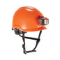 Skullerz 8974led Class E Safety Helmet W/8981 Universal Led Headlamp, 6-pt Ratchet Susp, Orange, Ships In 1-3 Business Days