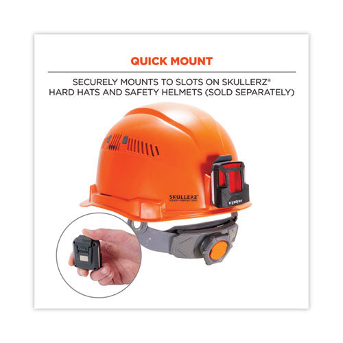 Skullerz 8993 Hard Hat Safety Light, 1.5 X 3 X 1.5, Black, Ships In 1-3 Business Days