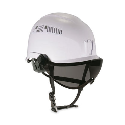 Skullerz 8975v Class C Safety Helmet W/8991 Visor Kit, Smoke Lens, 6-pt Ratchet Suspension, White, Ships In 1-3 Business Days