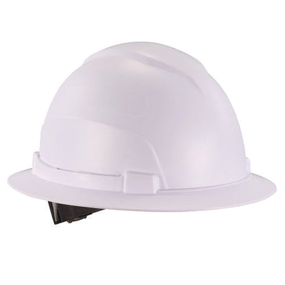 Skullerz 8969 Class E Lightweight Full Brim Hard Hat, 6-point Rachet Suspension, White, Ships In 1-3 Business Days