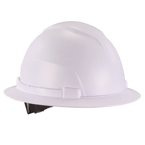 Skullerz 8969 Class E Lightweight Full Brim Hard Hat, 6-point Rachet Suspension, White, Ships In 1-3 Business Days