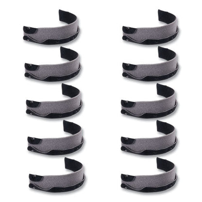 Skullerz 8990 Lightweight Hard Hat Sweatband Replacement, Polyester, Black, 10/pack, Ships In 1-3 Business Days