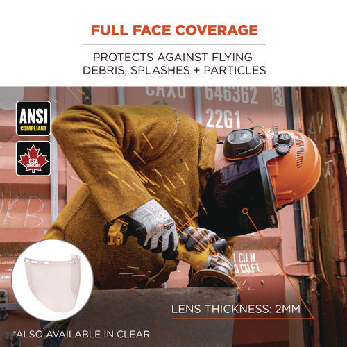 Skullerz 8997 Anti-scratch/anti-fog Face Shield Replacement, Cap-style/safety Helmet, Smoke Lens, Ships In 1-3 Bus Days