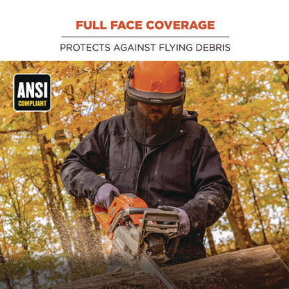 Skullerz 8999 Mesh Face Shield Replacement For Hard Hat And Safety Helmet, Black, Ships In 1-3 Business Days