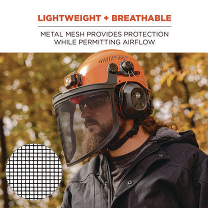 Skullerz 8999 Mesh Face Shield Replacement For Hard Hat And Safety Helmet, Black, Ships In 1-3 Business Days